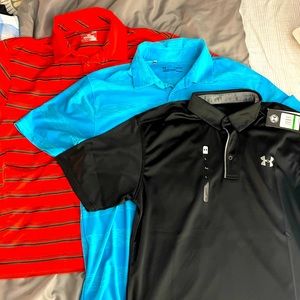 3 Pack Under Armour Golf Polos (Size L)